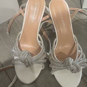 Streetwear Society White and Silver Strappy Sandals